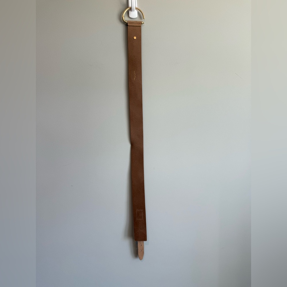 rag & bone Clark Tan Suede Leather Waist Belt - Picture 8 of 14